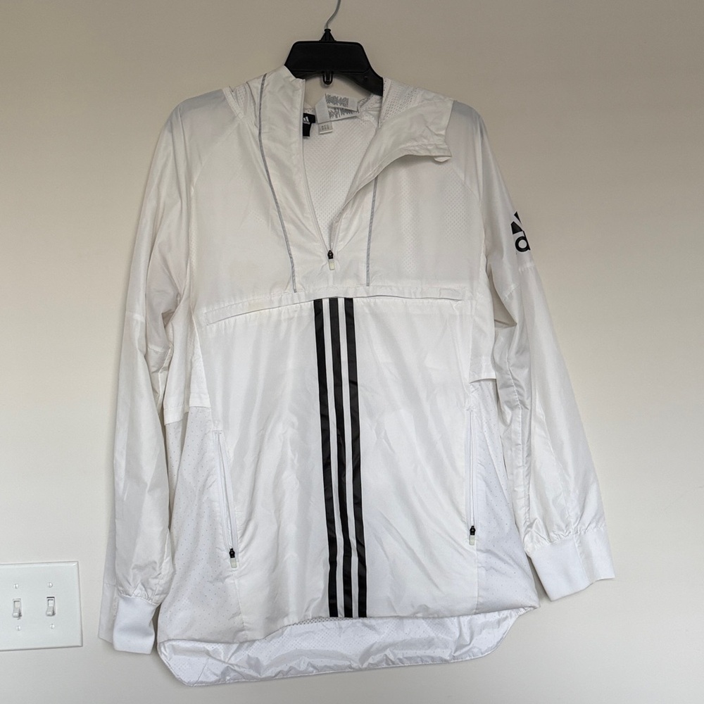 Adidas White Jacket with Black Accents